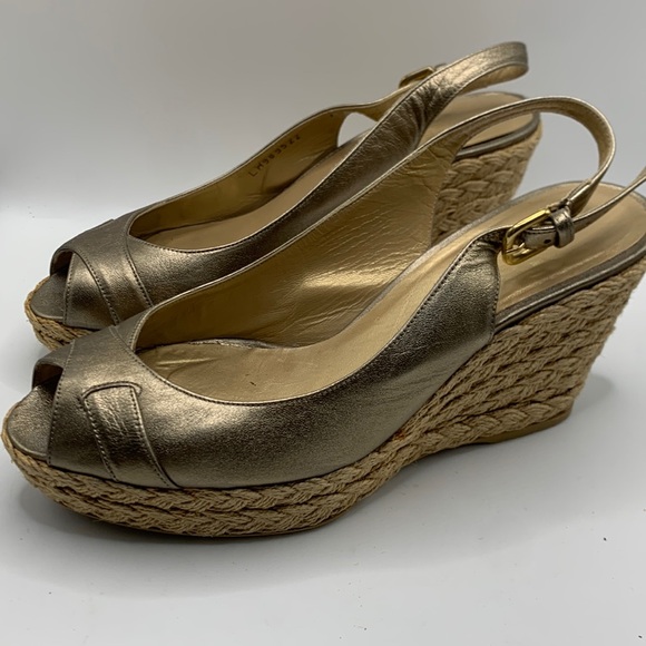Stuart Weitzman Women’s Espadrille Slingback Wedge Sandals size 7.5 - Picture 6 of 9
